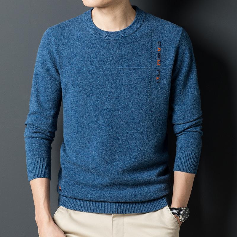 Осенний новый мужской красивый корейский стиль молодежный модный шерстяной свитер с повседневным свитером для мужчин