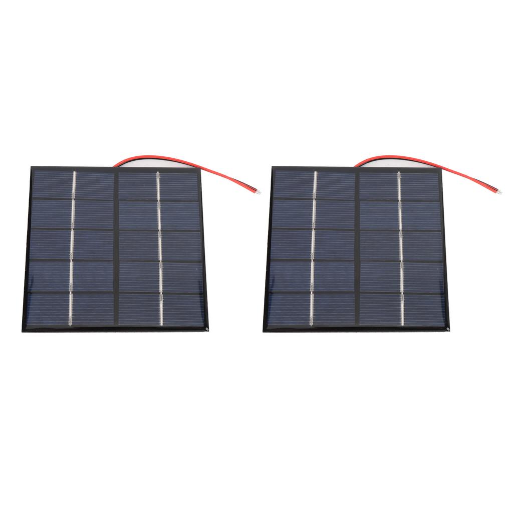2PCS 1.2W 5V Small Solar Panel DIY Polysilicon with Electronic Wire for Phone Tablet Camera