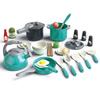 Kids Kitchen Toy Accessories Toddler Pretend Cooking Playset with Play Pots Pans Utensils Cookware Toys Play Food for Children