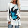 Women'S Long Sleeve T-Shirt Autumn Winter Top 3d Butterfly Print Clothing Street Trend Women'S Top Fashion Loose T-Shirt