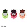 3Pcs Vegetable Fruit Cutter Mold Stainless Steel Rice Food Decor Cutter With Plastic Handle Fondant Cake Cookie Plunger Mould