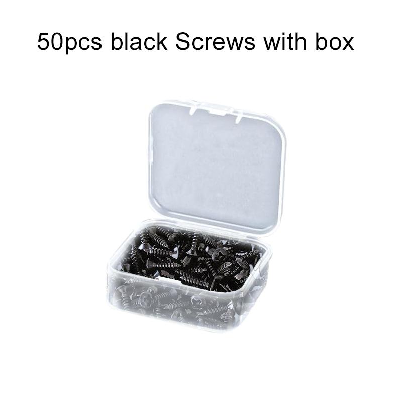 50pcs Electric Guitar Pickguard Screws with Mini Storage Box for Guitar Bass Metal Cover Plate Screw Guitar Accessories TMZ