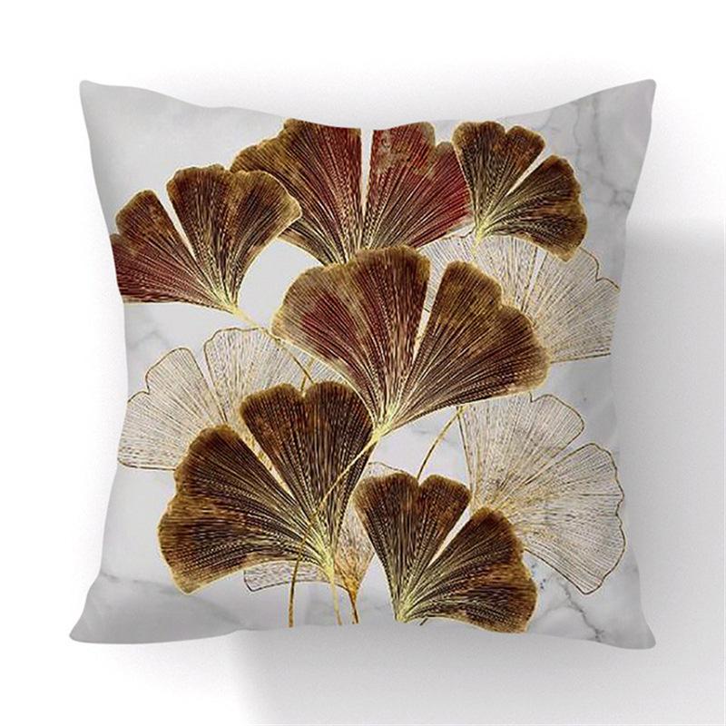 Ginkgo Biloba Series Simple Home Pillow Cover Living Room Sofa Car Square Linen Cushion