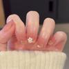 Французские Высококачественные Накладные Ногти Ручной Работы - Сладкий Цветочный Стиль от Xiaohongshu