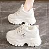 Women's White Platform Sneakers 2025 Spring Lace Up Thick Bottom Vulcanized Shoes Woman Breathable Non Slip Sports Shoes Ladies
