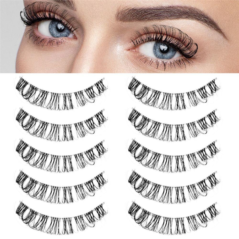Cat Eye Fluffy False Lashes Eyelash Extension False Eyelashes Clear Band Russian Strip Lashes
