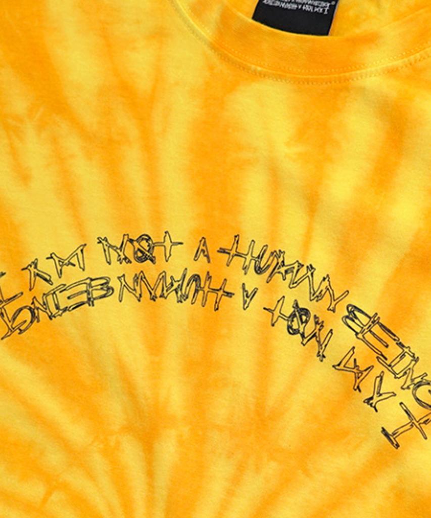 Aimnaseohyumeonbiing Футболка с базовым логотипом Tie-Dye - Желтая