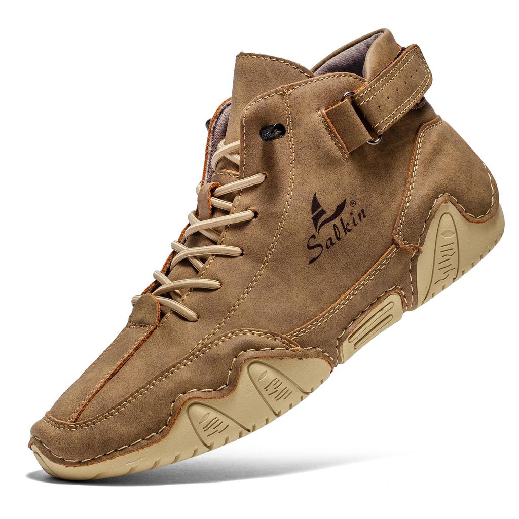 Обувь из спилка ручной работы, мужские лоферы, удобные ботильоны для мужчин, повседневная обувь, мокасины, мужская обувь на плоской подошве