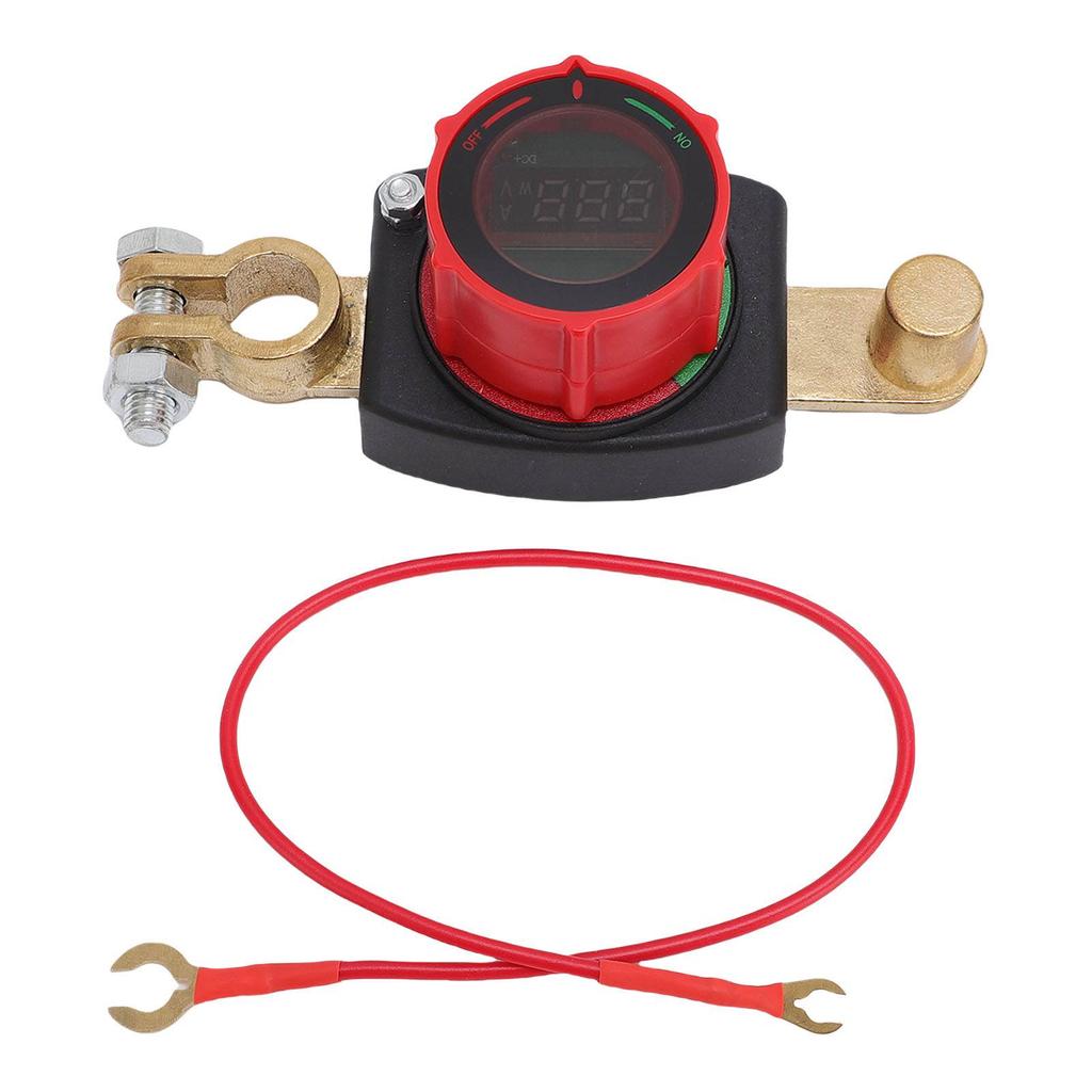 Top Post Battery Disconnect Switch LED Display Rotatable Adjustment Battery On Off Switch for RV Truck Car Yacht