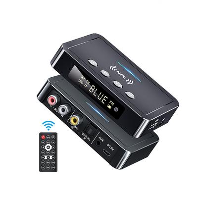 Приемник Bluetooth 5.0, FM-стерео AUX, разъем 3,5 мм, RCA, оптическая беспроводная громкая связь, NFC, аудиоадаптер Bluetooth для автомобильных динамиков