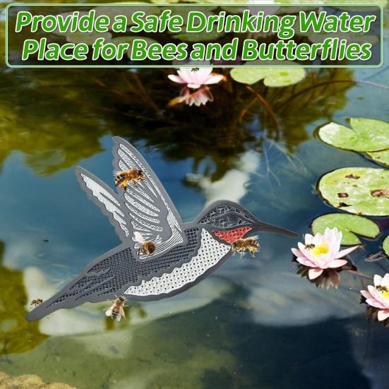 Пчелиная станция с плавающим островом для опылителей Пчелиная станция с сотовым дизайном Плавающий пчелиный остров для кормления садовых диких опылителей