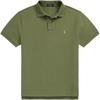 Polo Solid Color Logo Embroidered Straight Fit Short Sleeve Polo Shirt Men Tops Green 710534735-440