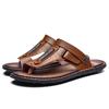 Мода 2024Новые летние мужские шлепанцы для отдыха на открытом воздухе, мужская удобная повседневная обувь, кожаная мужская дышащая пляжная обувь, сандалии больших размеров