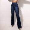 Women's Flared Stretch Jeans High Waist Bell Bottom Trousers Ladies Wide Leg Tummy Control Denim Pants