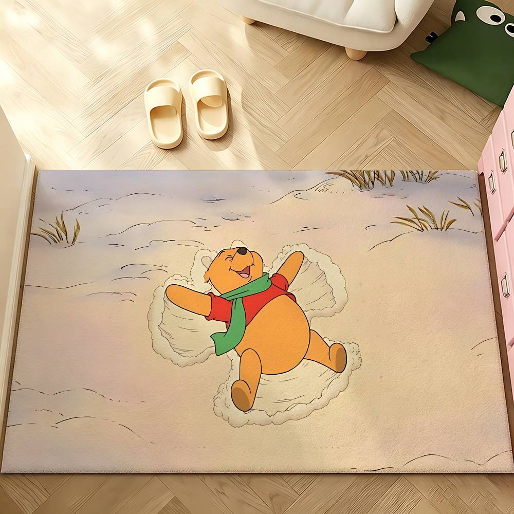 Cartoon W-Winnie The P-Pooh-S Carpet Bathroom Anti-slip Door Mat Home Decoration Mat Entrance Door Mat Scratch-resistant Door