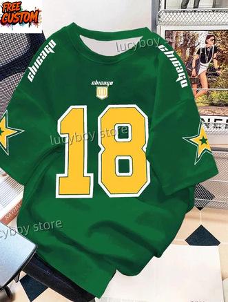 Men's digital print short-sleeved jersey sweatshirt football t-shirt retro casual top men's loose clothing