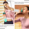 1Pc Larger Sports Water Bottle with Straw and Time Marker Plastic Motivational Water Bottle