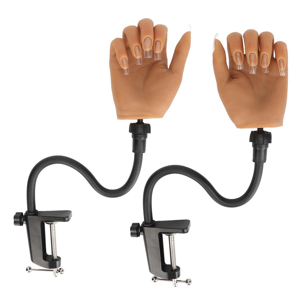2 комплекта для тренировки ногтей с зажимом, подставка-кронштейн для левой и правой руки, гибкие соединения