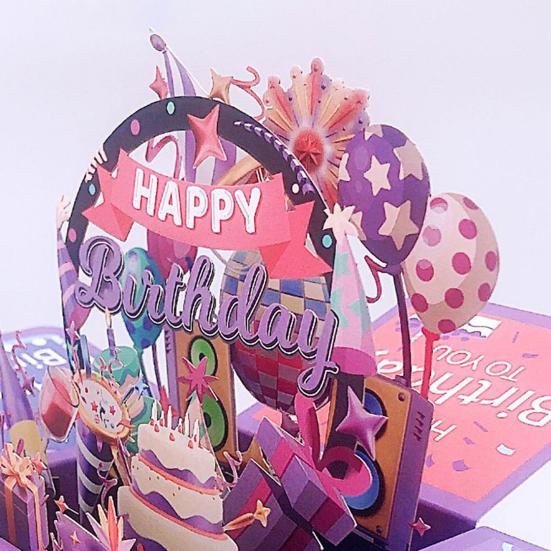3D поздравительная открытка ручной работы с днем рождения открытка для взрослых и детей праздничная открытка ручной работы