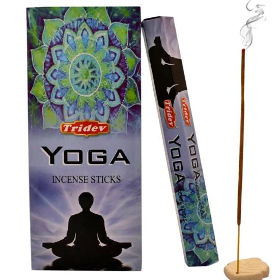 Ароматические палочки для йоги Tridev Agarbatti | Шестиугольная серия | Аромат | Преданный | 3 шт * 20 г для пуджи/поклонения
