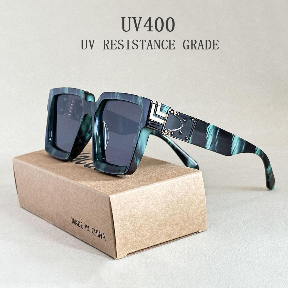 Модные солнцезащитные очки для мужчин, трендовые квадратные солнцезащитные очки для женщин, винтажные очки для отпуска, дизайнер