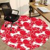 1pc Heart Bone Pattern Chair Carpet for Office  Machine Washable Rug for Office,  Good Gift for Family or Friends yy251225194
