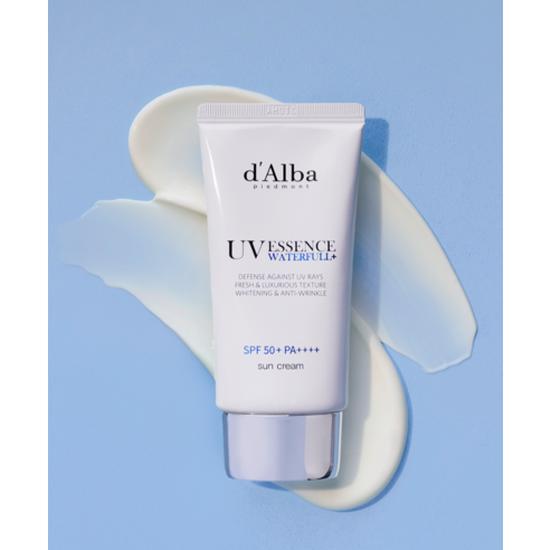 d'Alba Waterfull Essence Sunscreen SPF50+ PA++++ Hydrating Vegan Sun Cream Twin Pack 50ml x2