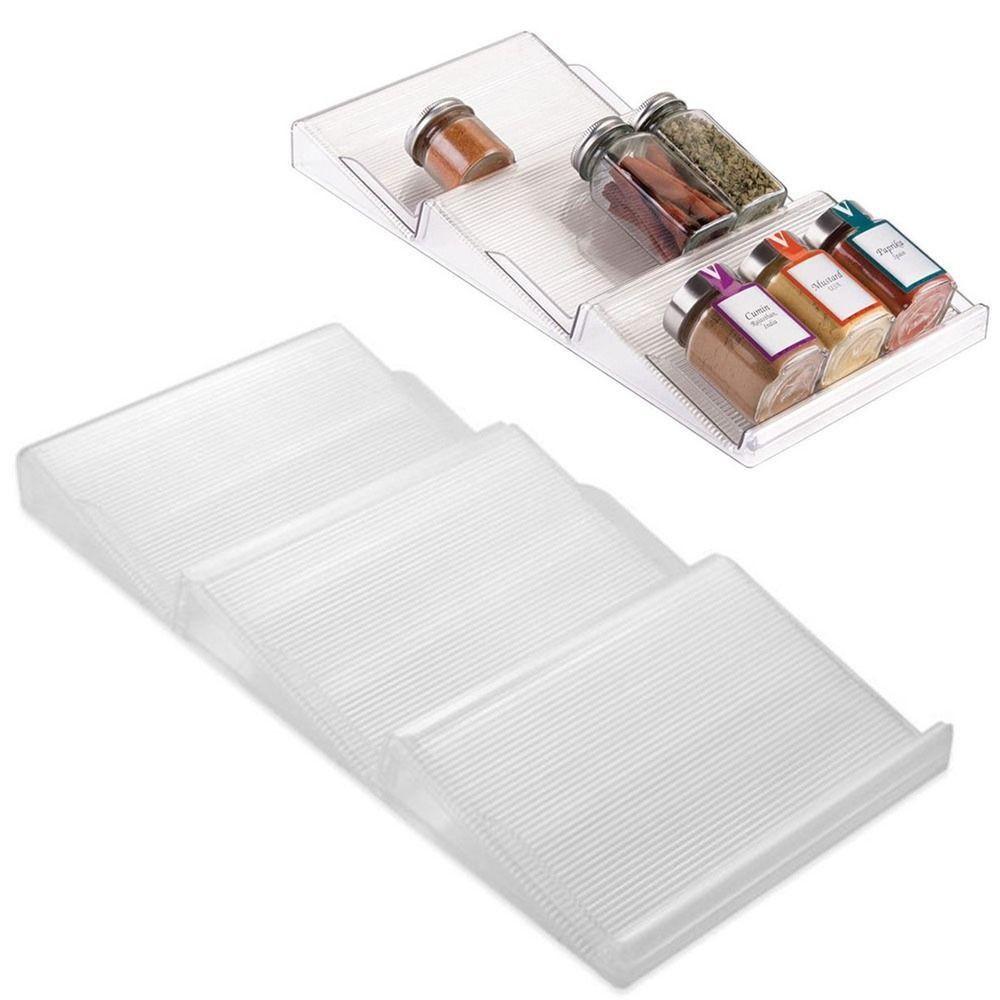Пластиковая раздвижная полка для специй, 3 уровня, полка для хранения бутылок с приправами, кухня