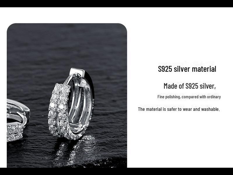 Серьги из стерлингового серебра и платины с муассанитом: Женские роскошные, невыцветающие, ультра-блестящие серьги в стиле бриллиантов