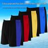 Men's Summer Solid Color Breathable Swim Trunks - Square Leg, Loose Fit, Disposable, for Boys and Adults.