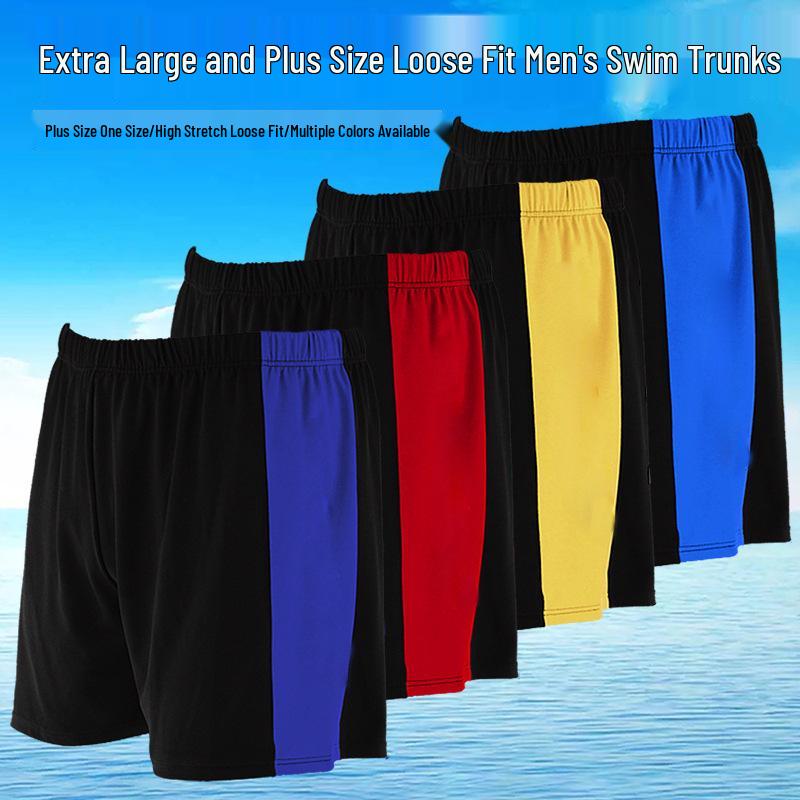 Men's Summer Solid Color Breathable Swim Trunks - Square Leg, Loose Fit, Disposable, for Boys and Adults.