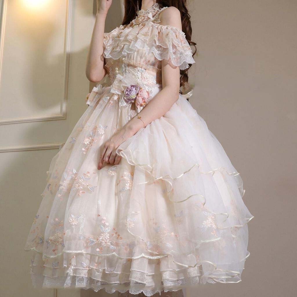 Summer Women Dress Sweet Dress Lolita Dress Embroidered Gorgeous Dress