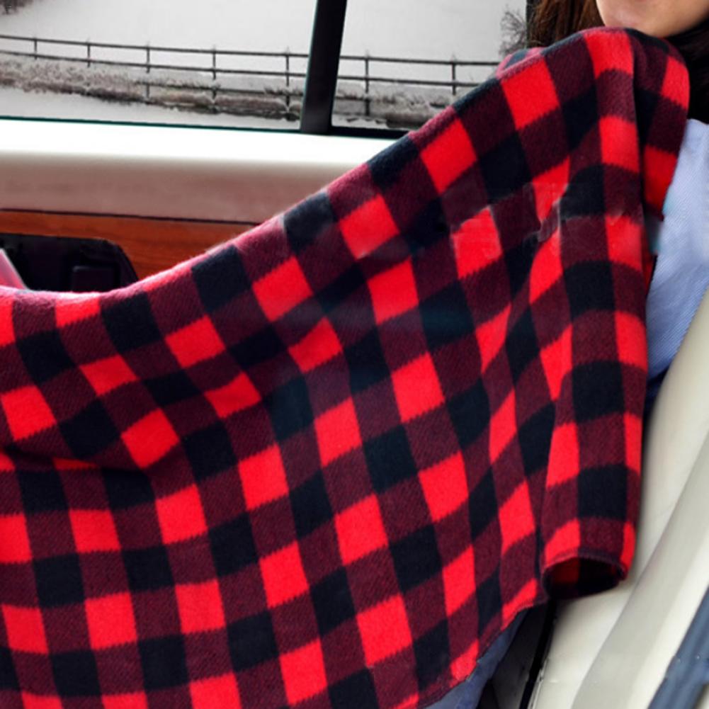 145*100см Клетчатое Энергосберегающее Теплое 12В Автомобильное Одеяло с Подогревом Осень Зима Электрическое Одеяло Автоаксессуары