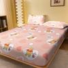 1 Cartoon Cute Winnie Piggy Pijie Pattern Twill Matte Fitted Sheet,Bedroom Printed Bed Cover,Bedding(No Pillowcase)