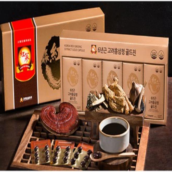 6-летний корейский экстракт красного женьшеня Gold Gin (120 капсул)