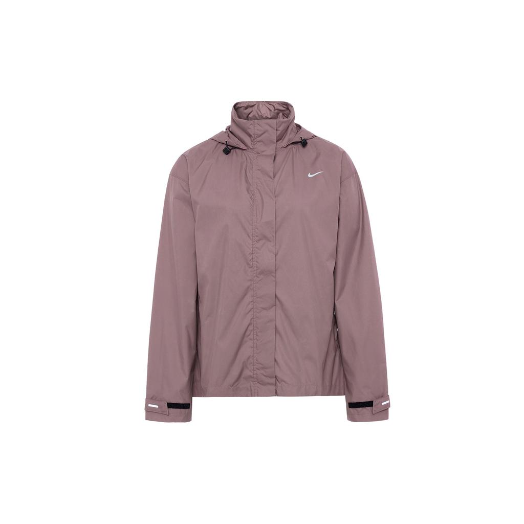 Nike Fast Solid Color Zip-Up Hooded Casual Long Sleeve Jacket Women Jackets Smoke-Grey Purple-Red FB7452-208