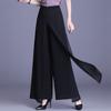 Summer Chiffon Long Trousers Woman Streetwear Loose Solid Color High Waist Wide Leg Pants Red Black