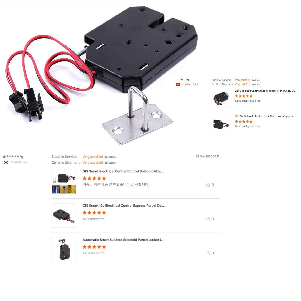 12V 24V DC Electronic Solenoid Lock Keyless Zinc Alloy & Steel Latch for Smart Parcel Locker and Magnetic Cabinet Control
