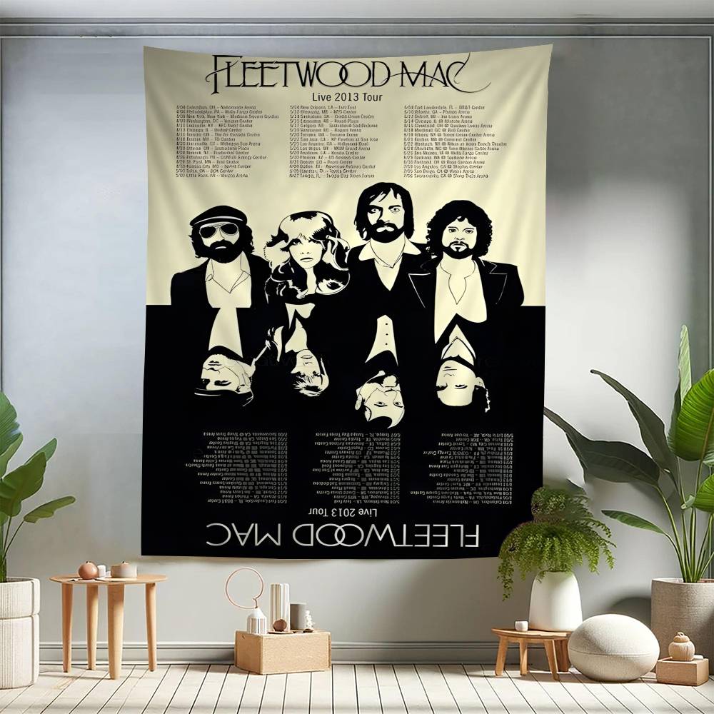 FFleetwood MMac Rock Band Printed Large Wall Tapestry Hanging Tarot Hippie Wall Rugs Dorm Art Home Decor