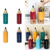 Students Pencil Shaped Pot Pen Holder Colorful Vase Pencil Container Desktop Accessory Stationery Storage Organizer Case