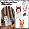 Halloween Funny Decorations For Pet,Cats Lovely Holiday Costume Head Accessories,Cow Horns Adjustable Headwear For Dog
