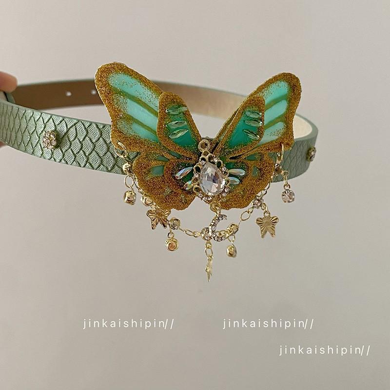 Ветер чистого желания~ супер-сказочная кружевная бабочка бахрома цепочка на ногу нишевый дизайн кольцо для ноги Лесной высокой ценности поясная цепочка шейная цепочка