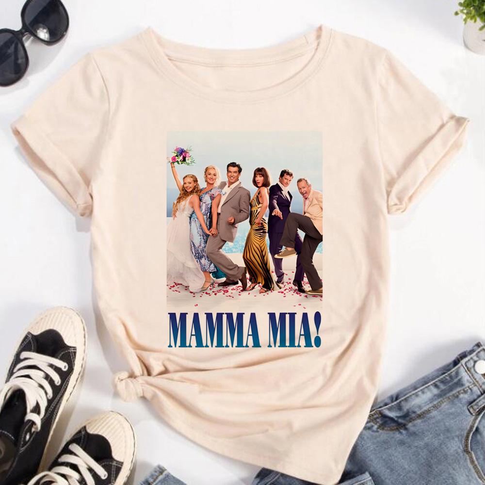 Футболка Mamma Mia Женская уличная одежда графическая аниме футболка женская харадзюку y2k Японская одежда