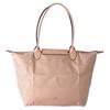 Longchamp Сумка-тоут Le Pliage Club 31 с длинными ручками, клапаном на молнии и вышитым логотипом, женская, цвет Боярышник-Белый 1899619566