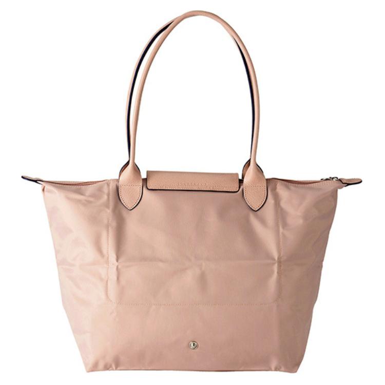 Longchamp Сумка-тоут Le Pliage Club 31 с длинными ручками, клапаном на молнии и вышитым логотипом, женская, цвет Боярышник-Белый 1899619566