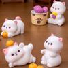 Resin Crafts Cat Figurines Miniatures Cute Kitten Statue Mini Cat Ornament  Home Office Decor
