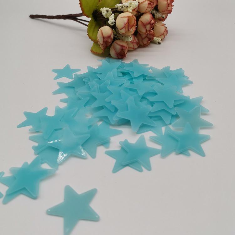 50/100/300/500 шт. наклейки на стену, светящиеся в темноте детские спальни, домашний декор, 3 см, цветные звезды, светящиеся флуоресцентные наклейки на стену, 5 цветов