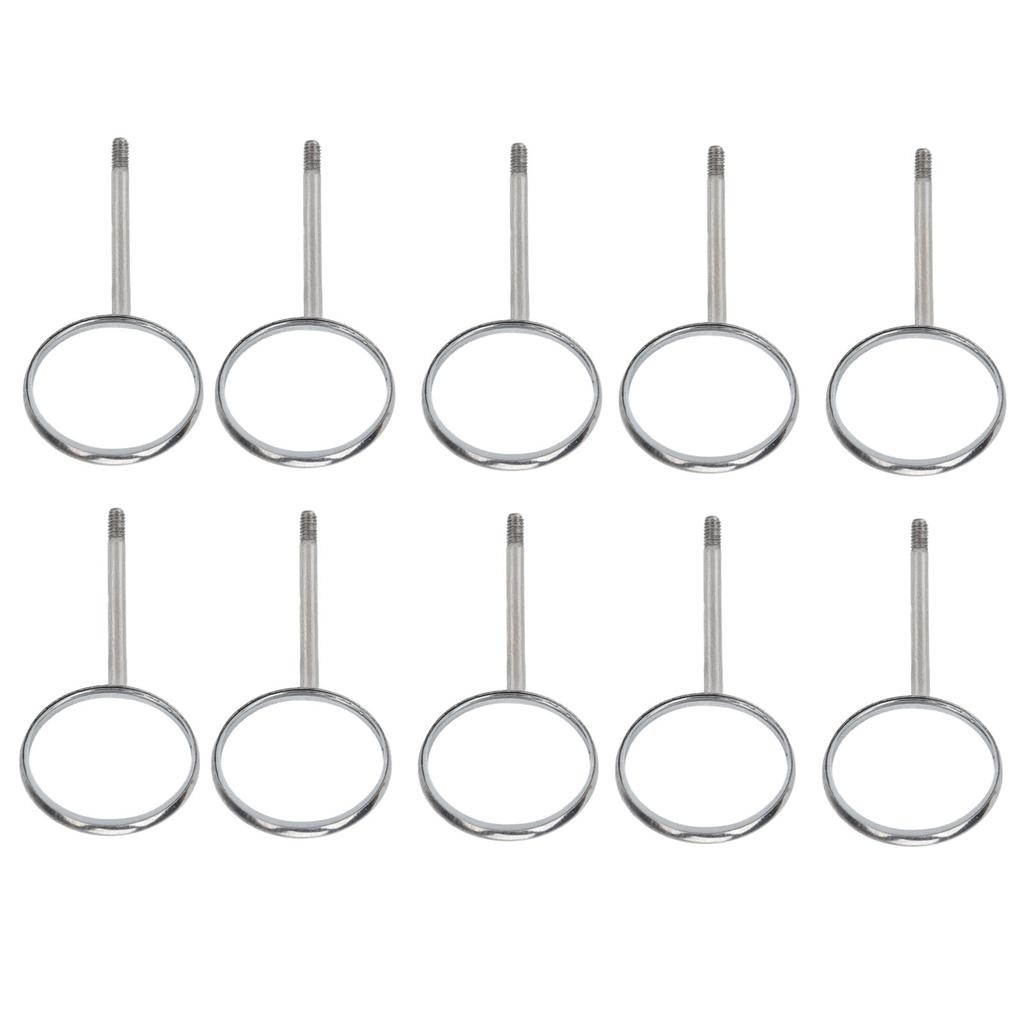 10 штук смотровых зеркал из нержавеющей стали, тип 4 зуба, для ухода за полостью рта