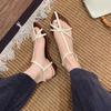 Island Diary~ Cross-Strap Elegant Pointed Open-toed Sandals Women