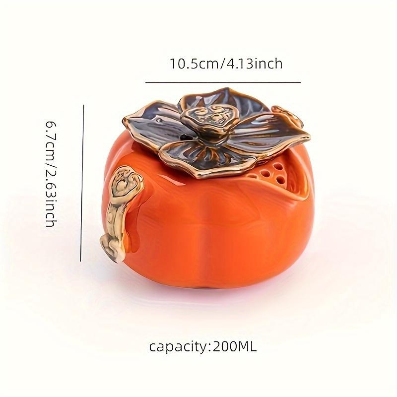 Керамический чайный сервиз с хурмой и подарочной коробкой, 5 шт./1 комплект, китайский чайный сервиз для китайских новогодних подарков, включает в себя один горшок и четыре чашки, набор для приготовления чая с хурмой